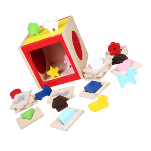 ORFOFE 1 Satz Blindzauber-Touchbox Bausteinspielzeug Babyspielzeug Erkennungsblöcke Pädagogisches Spielzeug kinderspielzeug Eltern-Kind-Interaktionsspielzeug Puzzle-Spielzeug Holz von ORFOFE