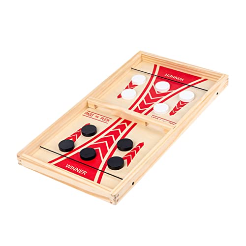 ORFOFE 1 Satz Brettspiel Air-Hockey-Tisch Tischfußball-siegerspiel Spielsets Für Kinder Shooter Schachbrett Gobang-spielbrett Puzzle-Spielzeug Airhockey-Puck Mini-Schachbrett Hölzern von ORFOFE