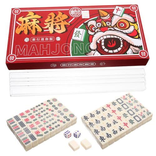 ORFOFE 1 Satz Chinesisches Mahjong-spielset Mit Tragbares Mahjong-Set Im Chinesischen Stil Mahjong-kit von ORFOFE