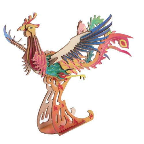 ORFOFE 1 Satz Dreidimensionales Phoenix-Puzzle Modellbausätze 3D-Puzzle Zusammenbauen Tierpuzzle Zum Selbermachen 3D-Montage-holzpuzzle Zusammensetzen Eines Tierpuzzles 3D-rätsel Hölzern von ORFOFE