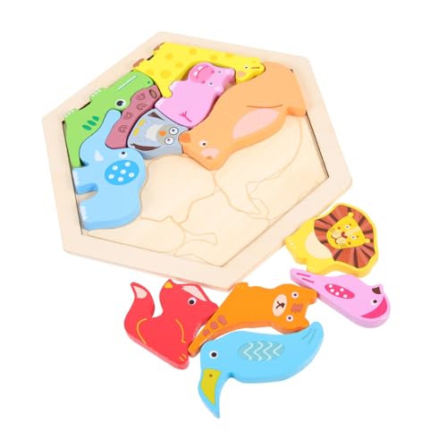 ORFOFE 1 Satz Dreidimensionales Puzzle Tierische Rätsel Puzzles Für Kinder Im Alter Von 8-10 Jahren Puzzles Für Kleinkinder Im Alter Von 1-3 Jahren Puzzle-Spielzeug Für Frühes Lernen Holz von ORFOFE