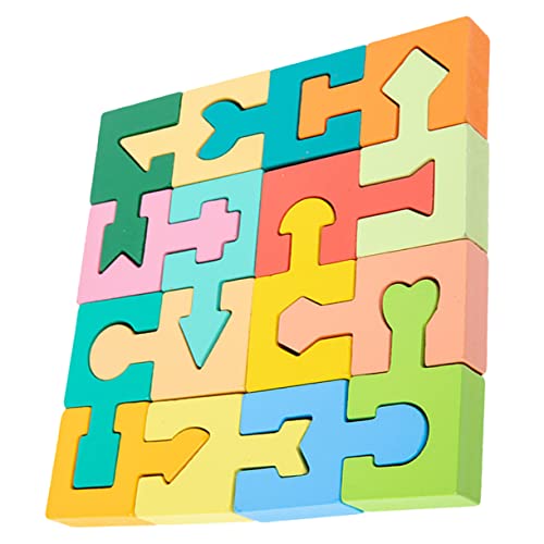 ORFOFE 1 Satz Form Passende Blöcke Holzspielzeug Kinderspielzeug Aus Holz Kind Geometrie Spielzeug Holzbausteine Kinder Holzpuzzle Spielzeug Kinder Blöcke Formenpuzzle Lernen Hölzern von ORFOFE