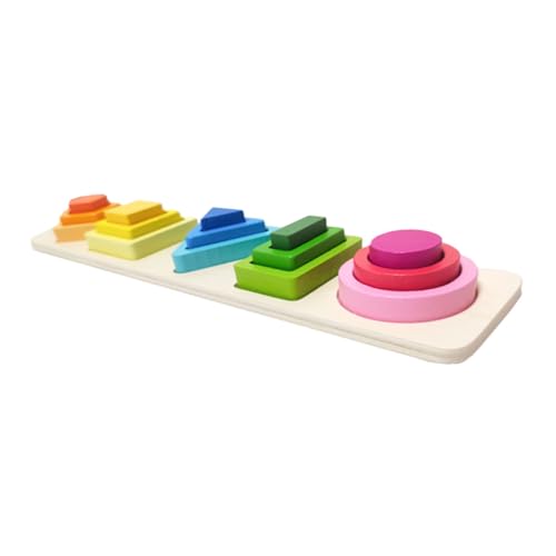 ORFOFE 1 Satz Geometrie-Puzzle Puzzlekarte Magnet Spielzeug Kinder Spielzeug Kinderspielzeug Bausteine Bauklötze Puzzlematte Spielsachen Jigköpfe Magnetspielzeug Spielzeuge Holz Colorful von ORFOFE