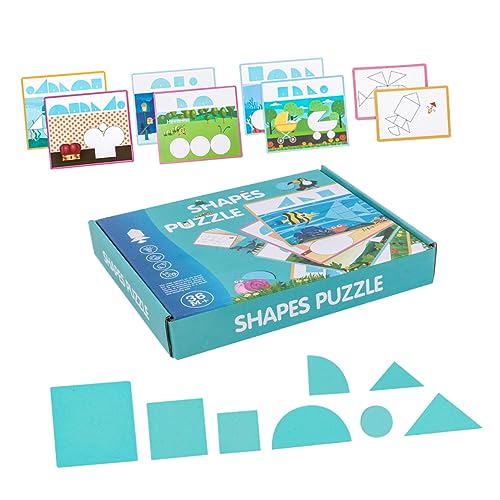 ORFOFE 1 Satz Geometrie-Puzzle kognitives Puzzle-Spielzeug Rechtschreibung Wörter Spiel Spielzeug für Kinder kinderspielzeug Spielzeuge Rätsel Lernpuzzles aus Holz Puzzles Puzzle hölzern von ORFOFE