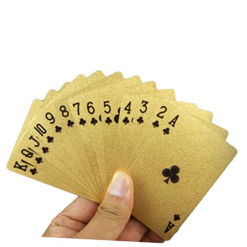 ORFOFE 1 Satz Glänzende Spielkarten Poker-Karten-deck Poker-tischkarten Kartendeck Wasserkartenspiele Waschbare Spielkarten Poker-Spielkarten Klassische Trickkarten Pokerkarte Glänzend von ORFOFE