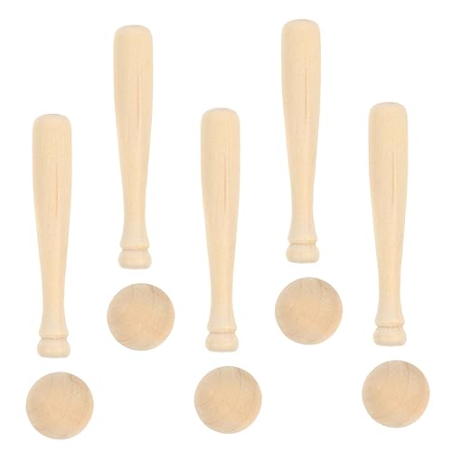 ORFOFE 1 Satz Mini-Baseball-Spielzeug kreatives Malspielzeug Kinder Sammelalbum DIY-Modell bastel Set für Kinder Spielzeug für Kinder DIY-Zubehör aus Holz Kinder malen Fledermaus hölzern von ORFOFE