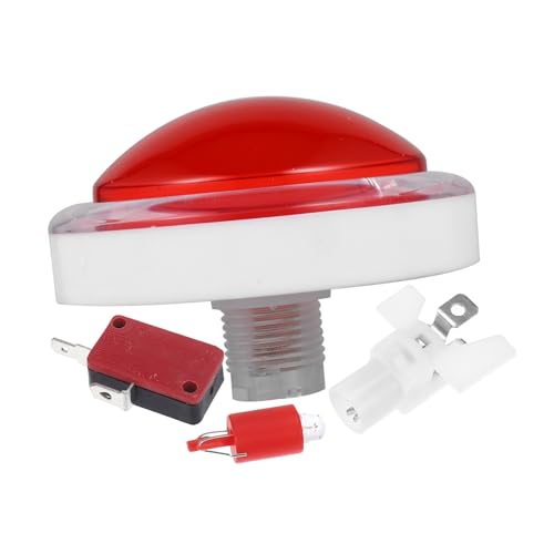 ORFOFE 1 Satz Netzschalter gruppenspiele heusgen red lig LED-Lampe standreibe Gaming-Summer Buzzer für Gaming-Shows Spiel Summer beantworten Spiel, Drücken, Button Partysummer Plastik rot von ORFOFE