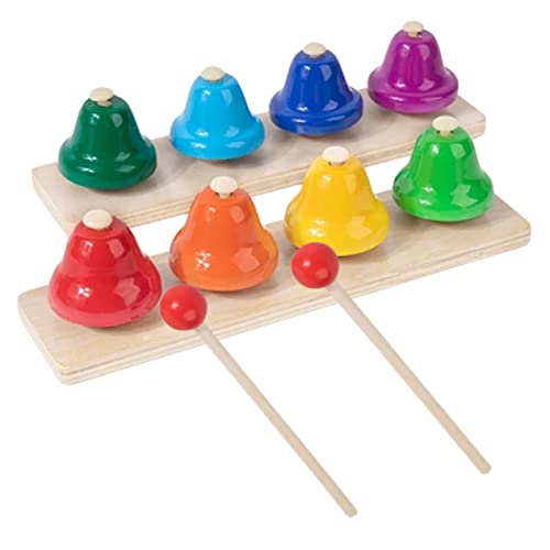 ORFOFE 1 Satz Oktavglocke Klopfendes Xylophon-Spielzeug Ton Glocke Musikspielzeug Für Kinder Kinder-klopfinstrument Glocke Für Musikinstrumente Spielzeug-handglocken Hölzern Colorful von ORFOFE