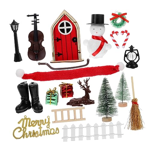 ORFOFE 1 Satz Puppenhaus weihnachtsdeko متة weihnachtdeko Christmas Decor Miniature Weihnachten DIY-Modell Festival kleine Figuren Dekoration für Weihnachtsfeiern Mini-Hausmodell Plastik von ORFOFE