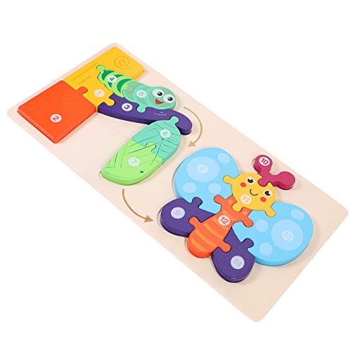 ORFOFE 1 Satz Puzzle Kinder Spielset Blöcke Für Kleinkinder Rätsel in Tierform Kinderrätsel Spielzeug Für Neugeborene Tierwachstumsrätsel Spielzeug Für Kleinkinder Lernspielzeug Hölzern von ORFOFE