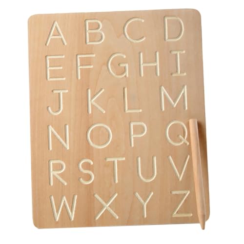 ORFOFE 1 Satz Übungsbrett Puzzle-Spielzeug Schreibübungstafel Spielzeug Zur Alphabeterkennung Kindererziehungsspielzeug Lernkarten Für Kinder Spielzeug Schreiben Kinderspielzeug Holz von ORFOFE