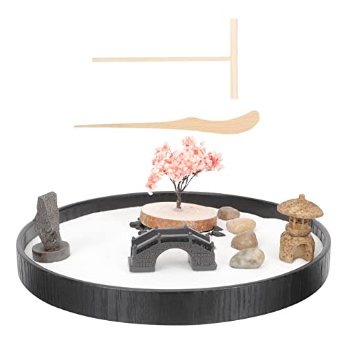 ORFOFE 1 Satz Zen-sandtisch-Ornament Zen-sandgarten-kit Mini-steingarten Die Büroeinrichtung Sandgartengeräte Tischdeko Aus Sand Zen-sandkasten-dekor Zen-Garten-Set Retro Zen Garten Harz von ORFOFE