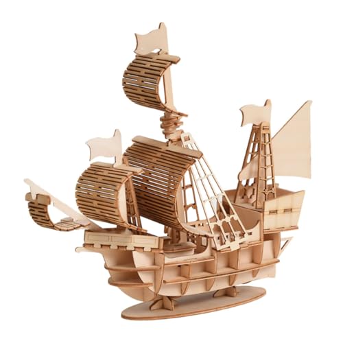 ORFOFE 1 Satz kinderpuzzles aus Holz Kinder Puzzle Segelschiff modellbausatz 3D-Puzzles Kinder 3D-Puzzle-Spielzeug Holzpuzzles für Kinder hölzernes segelbootmodell für Jungen Bambus von ORFOFE