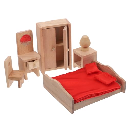 ORFOFE 1 Set Holz DIY Doll House Möbel Set Vor, Spielen Spielzeug Miniatur Schlafzimmermöbel von ORFOFE