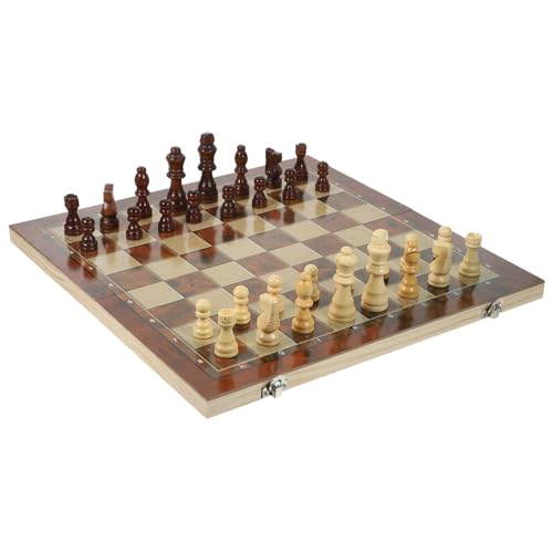 ORFOFE 1 Set Holzschachbrett-Spiele-Checker Holzschachbrett-pädagogisches Spielzeug von ORFOFE