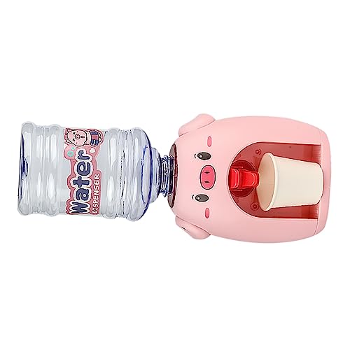 ORFOFE 1 Set Mini Wasserspender Mit Tasse Lustiger Wasserbrunnen Für Plastischer Trinkspender Cartoon Design Für Spielküche Und Rollenspiele Pink von ORFOFE