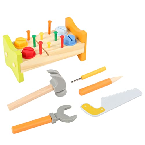 ORFOFE Kinderwerkzeug Kinderspielzeug 1 Set Pounding Peg Für Kleinkinder Holzhammer Nagelspiel Für Ädchen Motorikspielzeug Zur Der Hand Koordination Lernspielzeug Ab 1 von ORFOFE