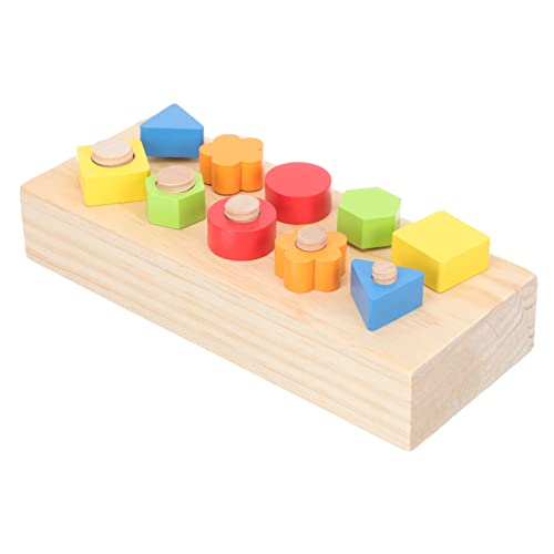 ORFOFE 1 Set Bunte Holzschrauben Für Frühkindliche Bildungsspielzeuge Zur Der Feinmotorik Und Farbkennung Schraubenspiel Für Kleinkinder von ORFOFE