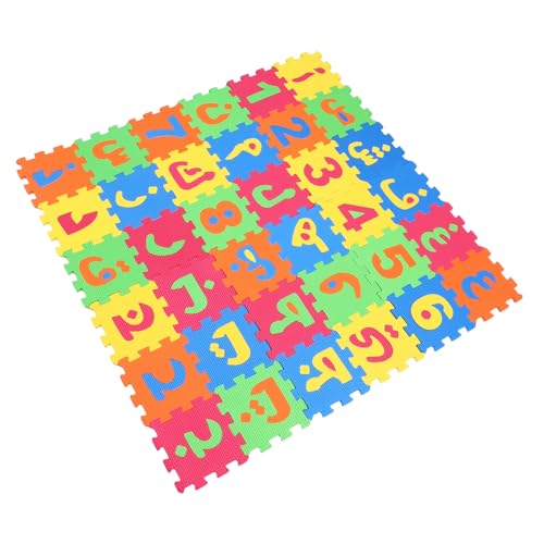 ORFOFE 1 Set Spielmatte Aus Eva Schaumstoff Puzzle Spielmatte Mit Arabischen Buchstaben Weich Und Ideale Krabbelmatte Für Kleinkinder Spielerisches Lernen Wasserabweisend von ORFOFE