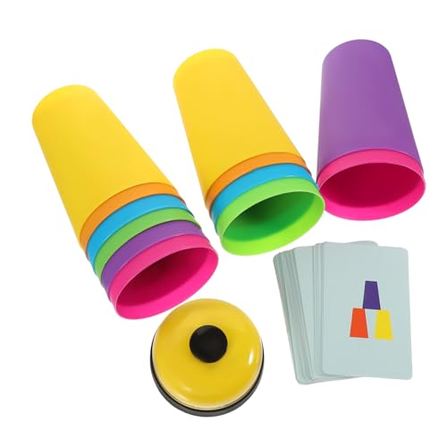 ORFOFE 1 Set Stapelbecher Brettspiel Kleinkindspielzeug Eltern Kind Spielzeug Stapelbecher Für Kinder Stapelspielzeug Stapelbecher Spielzeug Reaktionstraining Kunststoff Bunt von ORFOFE