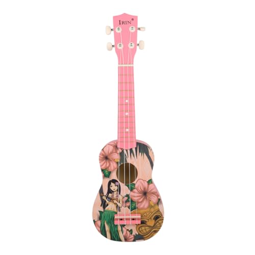 ORFOFE 1 Stück 21 21 Zoll Ukulele Wunderschöne Ukulele Mini-gitarrenspielzeug Ukulele Für Den Anfang Kinder-Ukulele Ukulele-Gitarre Musikspielzeug Für Anfänger Starter-Ukulele Rosa Linde von ORFOFE