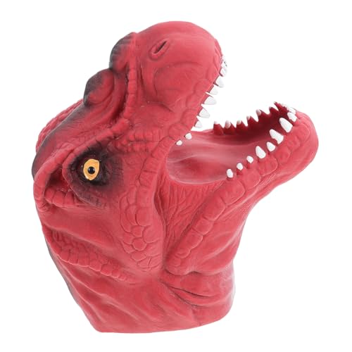 ORFOFE 1 Stück Dinosaurier-Handpuppe Fingerspielzeug für Kinder Dinosaurier-Fingerspielzeug saurier Spielzeug Dinosaur Toys Dino-Kopf-Fingerspielzeug schöne Fingerpuppen rot von ORFOFE