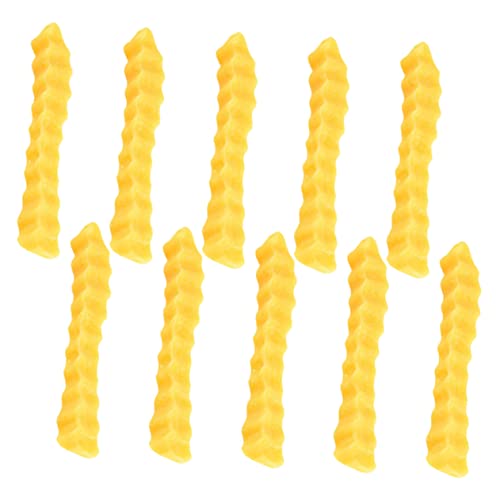 ORFOFE 10 Stück Gefälschte Pommes Frites Simulation Pommes Frites Modelllebensmittel Künstliche Pommes Frites Realistisches Hühnchen Gekochtes Essen Modell Hühnchen Pommes Frites von ORFOFE