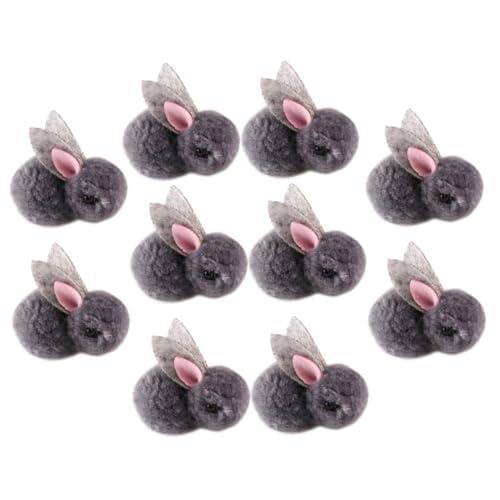 ORFOFE 10 Stück Mini-plüschkaninchen, Kleine Hasenpuppe, Weicher Hase, Stofftierspielzeug, Osterkorbfüller (4,5 cm) von ORFOFE