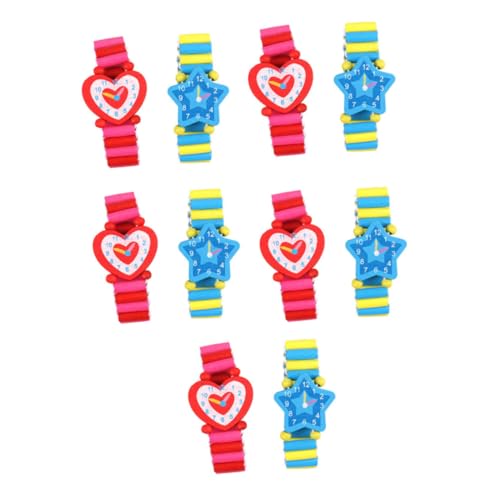 ORFOFE 10 Stück Teiliges Holzspielzeug Uhr mit Elastischem Armband Pädagogisches Lernspielzeug für Jungen und Mädchen um Spielerisch Uhrzeit Lesen zu Lernen Umweltfreundlich ORFOFE 10 Stück Teiliges Holzspielzeug Uhr mit Elastischem Armband Pädagogisches Lernspielzeug für Jungen und Mädchen um Spielerisch Uhrzeit Lesen zu Lernen Umweltfreundlich von ORFOFE
