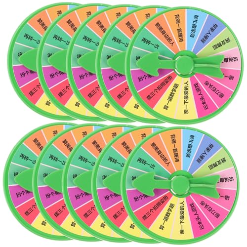 ORFOFE 10 Stück Teiliges Kleines Drehrad Raffle Turntable Prank Wheel für Familienfeier und Interaktive Unterhaltung ORFOFE 10 Stück Teiliges Kleines Drehrad Raffle Turntable Prank Wheel für Familienfeier und Interaktive Unterhaltung von ORFOFE