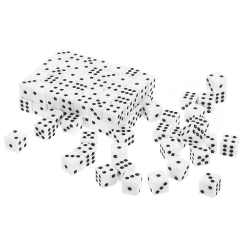 ORFOFE 100 Stück Acryl Mahjong Würfel Weiß mit Schwarzen Punkten Sechsseitige Spielwürfel für Brettspiel Zubehör Partywürfel und Spiele Requisiten für Geselligkeit und Fest ORFOFE 100 Stück Acryl Mahjong Würfel Weiß mit Schwarzen Punkten Sechsseitige Spielwürfel für Brettspiel Zubehör Partywürfel und Spiele Requisiten für Geselligkeit und Fest von ORFOFE