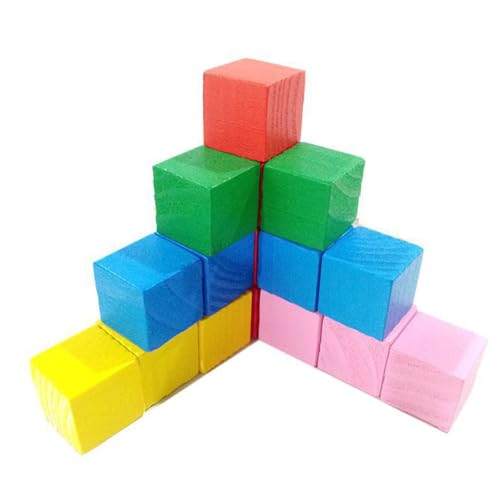 ORFOFE 100 Stück Teiliges Kleine Bunte Holzwürfel für Robuste Quadratische Bausteine aus Glattem Holz für DIY Bastelprojekte und Frühe Mathematische Lernspiele ORFOFE 100 Stück Teiliges Kleine Bunte Holzwürfel für Robuste Quadratische Bausteine aus Glattem Holz für DIY Bastelprojekte und Frühe Mathematische Lernspiele von ORFOFE