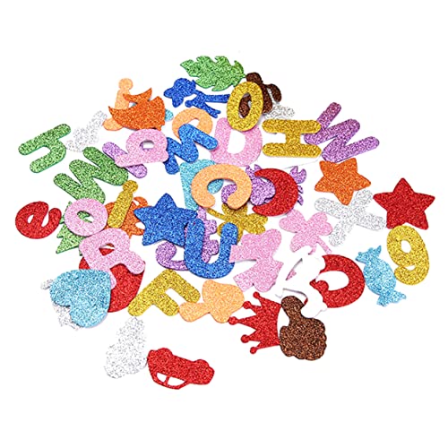 ORFOFE 100st Aufkleber Für Kinder Schaum-Glitter-Aufkleber Papierpuzzle Blitzspielzeug Kinderspielzeug Kidcraft-spielset Kinder Dekor Alphabet-Spielzeug Pädagogisches Puzzle von ORFOFE