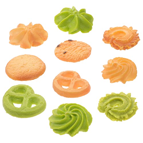 ORFOFE 10St Simulierte Cookies Schokoladenkuchen Gebäck Cookie-Modelle gefälschte Kekse Simulationskeks simuliertes Keksdekor pädagogisches Spielzeug Cookie-Modell für die Anzeige PVC von ORFOFE