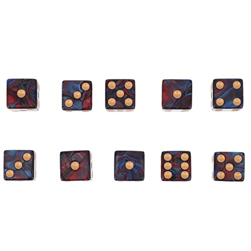 ORFOFE 10St große Lochpunktwürfel Unterhaltungswürfel Würfel-Rollenspiel-Spielzeug ungewöhnliche Würfel roll The dice Rolling dice Acrylwürfel für die Party Zahlenwürfel aus Acryl Blue von ORFOFE