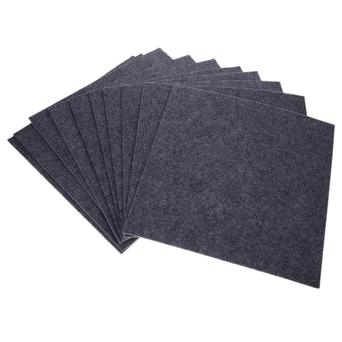 ORFOFE 10st Spleißmatte Puzzlematte Teppich Bodenmatte Teppich Teppich Puzzle Sortierschalen Fußmatten Teppiche Gepolsterte Bodenfliesen Bodenpolster Dark Grey Polyester (Polyester) von ORFOFE