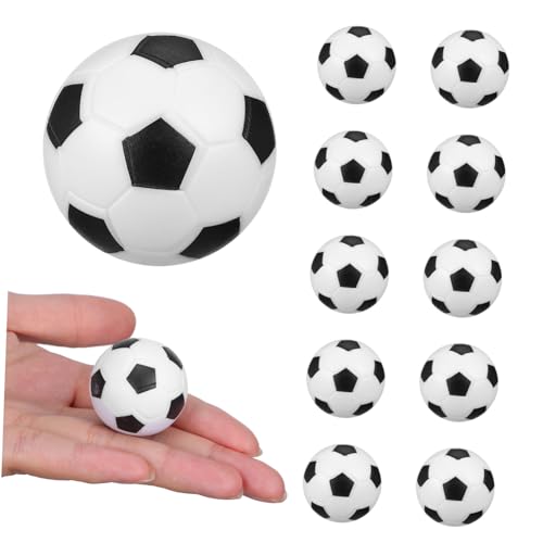 ORFOFE 12 STK Tischfussball Kleine Schwarze Und Weiße Fußbälle Tischfußballspielball Ersatz Für Kickertischzubehör Tischkicker Ersatz Tischfußballbälle Für Zu Hause Desktop-fußball Abs von ORFOFE