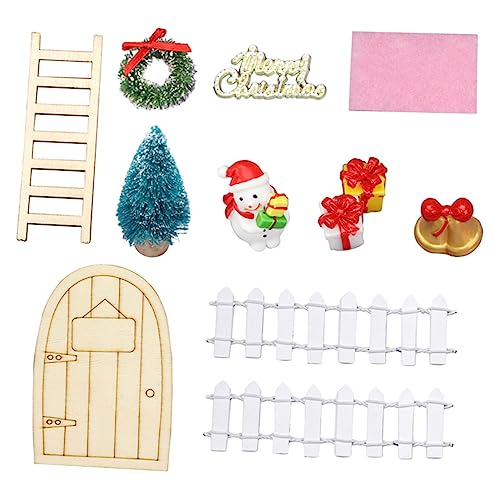 ORFOFE 12 Stück Miniatur Weihnachtsdeko Für Puppenhäuser DIY Zubehör Für Festliche Szenen Mit Christbaumschmuck Und Weihnachtsbaumbeleuchtung Ideale Kleinteile Für Kreative von ORFOFE