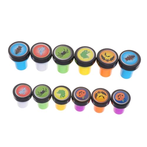 ORFOFE 12 Stück Teiliges Halloween Stempelset mit Verschiedenen Motiven Umweltfreundliche Seal Toys Selbsttrocknend und Geruchlos für Basteln Geburtstagsfeiern und Halloween Dekoration ORFOFE 12 Stück Teiliges Halloween Stempelset mit Verschiedenen Motiven Umweltfreundliche Seal Toys Selbsttrocknend und Geruchlos für Basteln Geburtstagsfeiern und Halloween Dekoration von ORFOFE