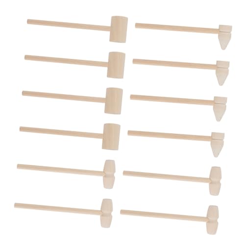 ORFOFE 12 Stück Teiliges Holzspielzeug Mini Hammer aus Langlebigem Holz Kindersicher Poliert Kompakt für Einfache Handhabung als Krebshammer und Pädagogisches für Jungen und Mädchen ORFOFE 12 Stück Teiliges Holzspielzeug Mini Hammer aus Langlebigem Holz Kindersicher Poliert Kompakt für Einfache Handhabung als Krebshammer und Pädagogisches für Jungen und Mädchen von ORFOFE