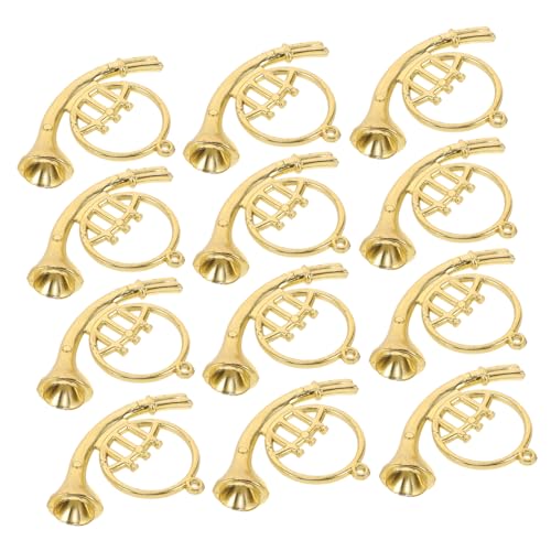 ORFOFE 12 Stück Teiliges Miniatur musikinstrumente Goldfarbene Gebogene Hörner Weihnachtsbaumschmuck DIY Bastelset für Tannenbaum Weihnachtsdeko für Puppenhaus und Festliche ORFOFE 12 Stück Teiliges Miniatur musikinstrumente Goldfarbene Gebogene Hörner Weihnachtsbaumschmuck DIY Bastelset für Tannenbaum Weihnachtsdeko für Puppenhaus und Festliche von ORFOFE
