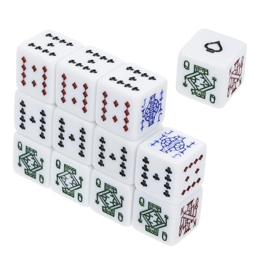 ORFOFE 12 Stück Teiliges Pokerwürfel Set Weiß Acryl Verschleißfest Tragbar Für Geburtstag Party Spiele Bar Unterhaltung ORFOFE 12 Stück Teiliges Pokerwürfel Set Weiß Acryl Verschleißfest Tragbar Für Geburtstag Party Spiele Bar Unterhaltung von ORFOFE