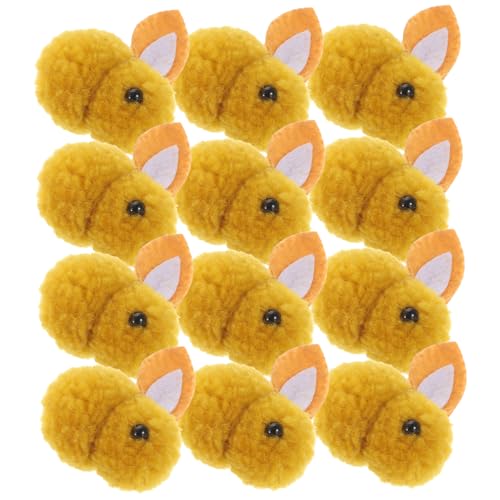 ORFOFE 12St Plüschhase Stofftier Plüsch Schweinchen Spielzeug Kuscheltier Cuddly Bunny Weihnachts Party Weihnachtsbaum dekor Weihnachtsplüschkaninchenpuppe Light Brown von ORFOFE