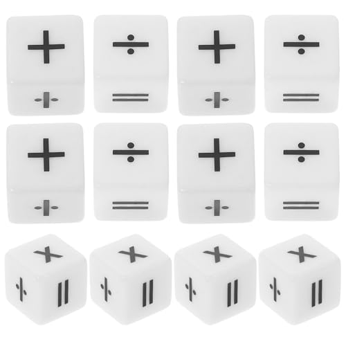 ORFOFE 12pcs Mathematikunterricht Dices Berechnungszeichen Dices Dices Numper Dice Weply Math Game Toys von ORFOFE