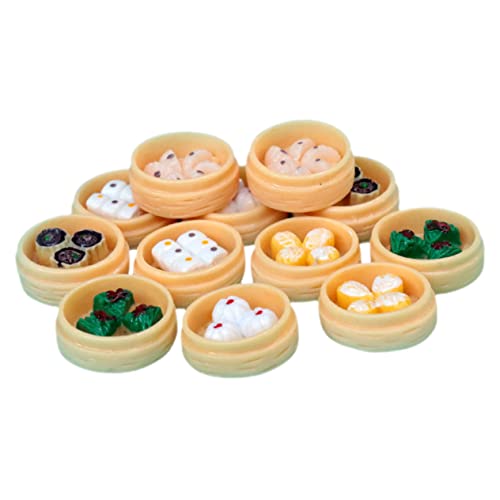 ORFOFE 12pcs Miniatur -lebensmittelmodelle Küche Trep Play Mini Dampffutterdampfer Dekoration von ORFOFE