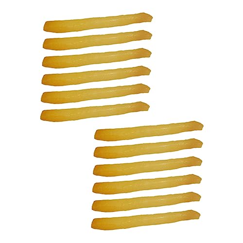 ORFOFE 12st Simulation Pommes Frites Pommes-Modell Gefälschtes Essen Zur Präsentation Gefälschtes Fastfood Chips-Spielzeug Essensspielset Für Die Küche Spielzeugküchendekoration PVC von ORFOFE