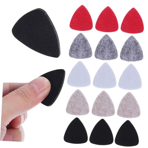 ORFOFE 15 STK Bunte Filzpicks Mittlere Gitarrenpicks Ukulelenpickel Ukulele Plektrum Gitarren-plektren Gitarrenplektren Für Kinder Weiche Gitarrenpicks Dünne Gitarrenplektren Filzstoff von ORFOFE