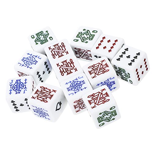 ORFOFE 16St Poker Würfel Board Games brettspiele spielwaren laufstall Spielzeug partyspiel Toy Farkle polyedrische Würfel Lügner Prop Jetons dés Pokerwürfel Würfelspiel Partyzubehör Acryl von ORFOFE