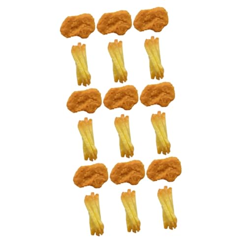 ORFOFE 18 STK Lebensmittelspielzeug für Kinder gefälschtes Brathähnchen Pommes-Modell Fastfood fritöz frieteuese Huhn gebraten Hühnernuggets Spielspielzeug für Kleinkinder Puppenessen PVC von ORFOFE