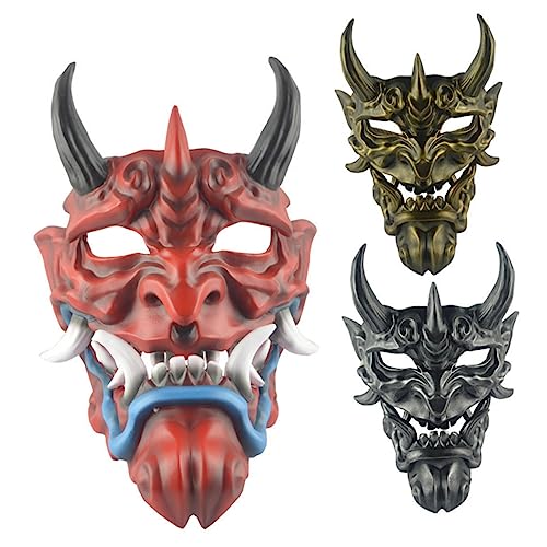 ORFOFE 1Stk Cosplay-Maske halloween masken halloweenmaske faschingsmasken masken zu halloween Halloween-Maske Party-Teufel-Gesichtsbedeckungen kopfschmuck Partyzubehör Maskerade-Maske rot von ORFOFE